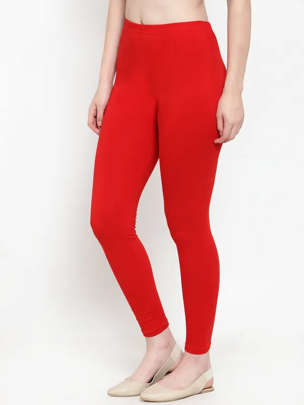 Red_Cotton_Lycra_Legging_For_Women