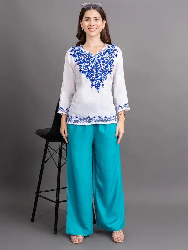 Turquoise_Blue_Rayon_Palazzo_For_Women