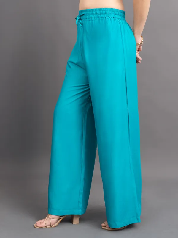 Turquoise_Blue_Rayon_Palazzo_For_Women