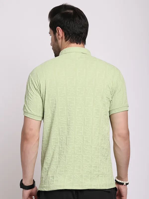 Sea_Green_Polycotton_T-Shirt_For_Men