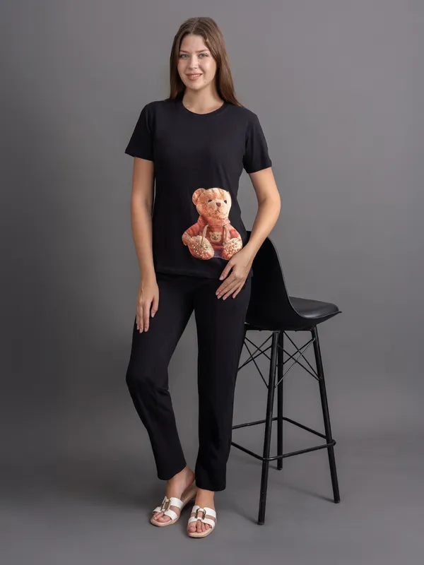 Black_100%_Cotton_Lycra_Bio_Wash_Co-Ord_Set_For_Women