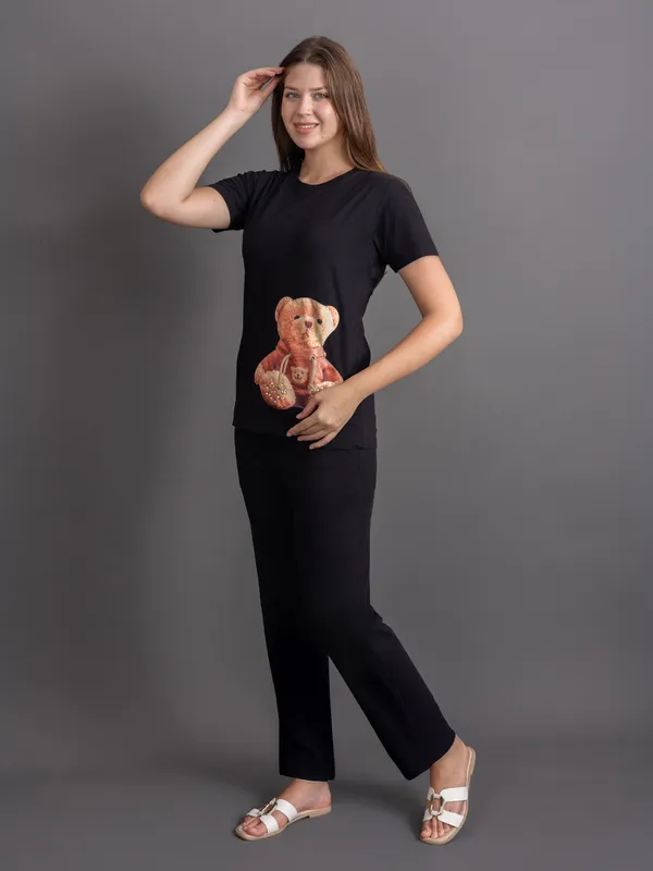 Black_100%_Cotton_Lycra_Bio_Wash_Co-Ord_Set_For_Women