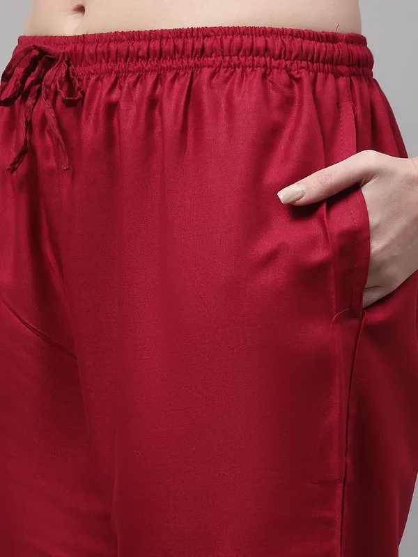 Maroon_Rayon_Palazzo_For_Women