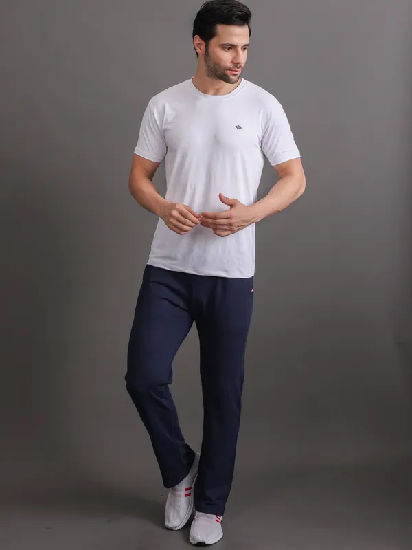 White::Peach_Polyester_T-Shirt_For_Men