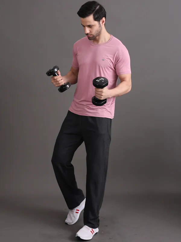 Pink_Polyester_Tshirt_For_Men