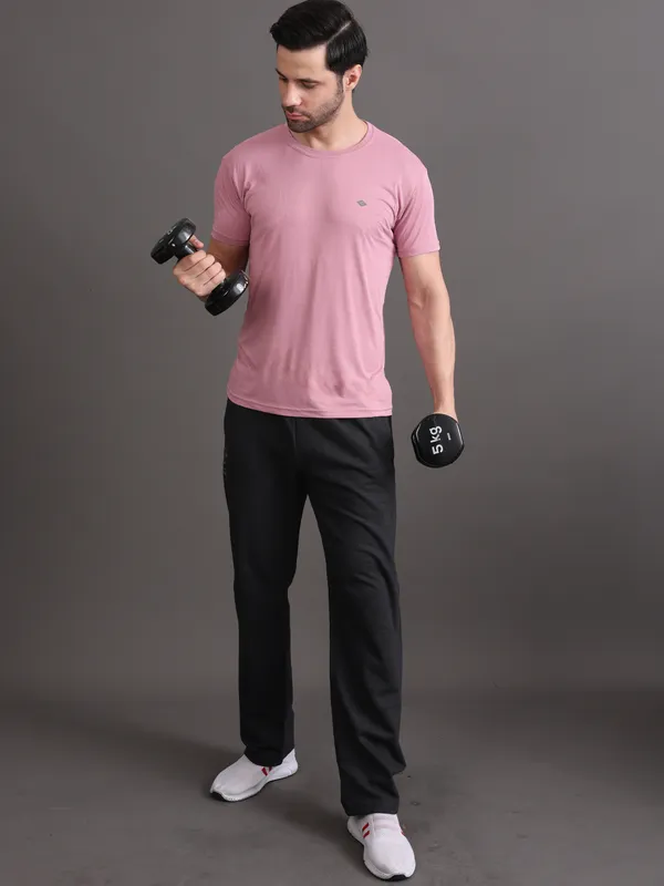 Pink_Polyester_Tshirt_For_Men