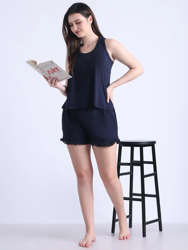 Navy_Blue_Cotton_Night_Suit_For_Women