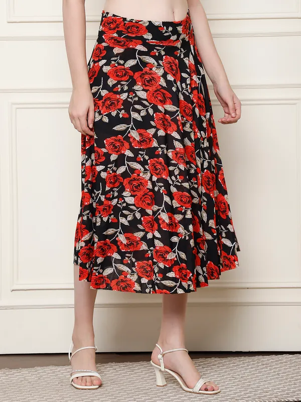 Multi_Color_Polyester_Lycra_Skirt_For_Women