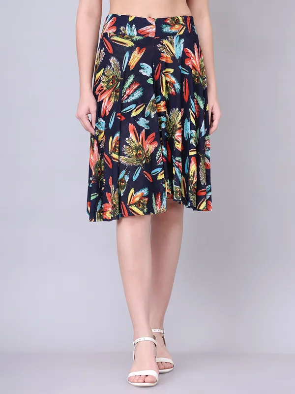 Multi_Color_Polyester_Lycra_Skirt_For_Women