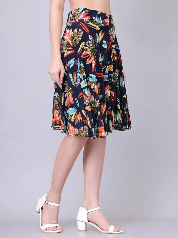 Multi_Color_Polyester_Lycra_Skirt_For_Women