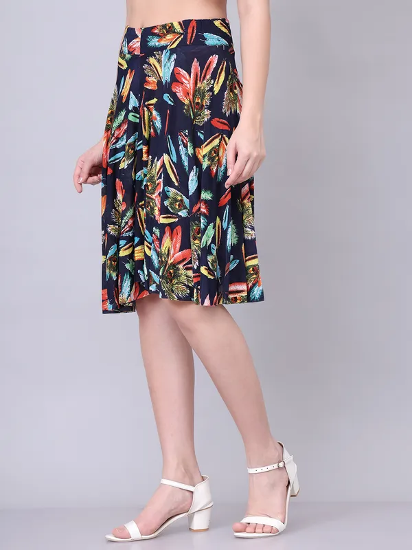 Multi_Color_Polyester_Lycra_Skirt_For_Women