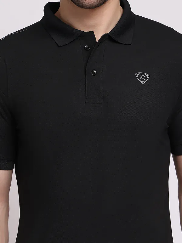 Black_Polycotton_T-Shirt_For_Men