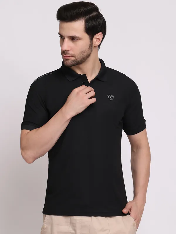 Black_Polycotton_T-Shirt_For_Men