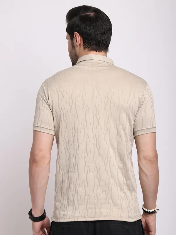 Light_Beige_Polycotton_T-Shirt_For_Men