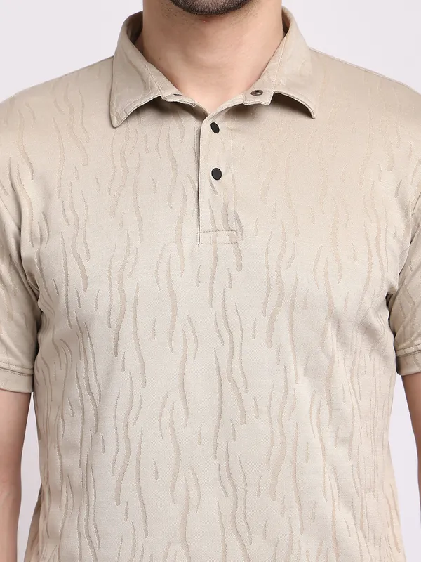 Light_Beige_Polycotton_T-Shirt_For_Men