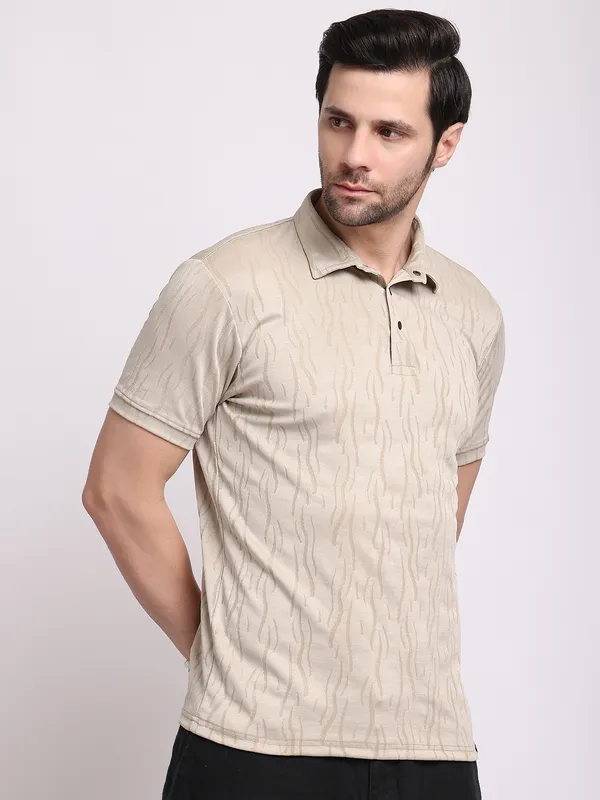 Light_Beige_Polycotton_T-Shirt_For_Men