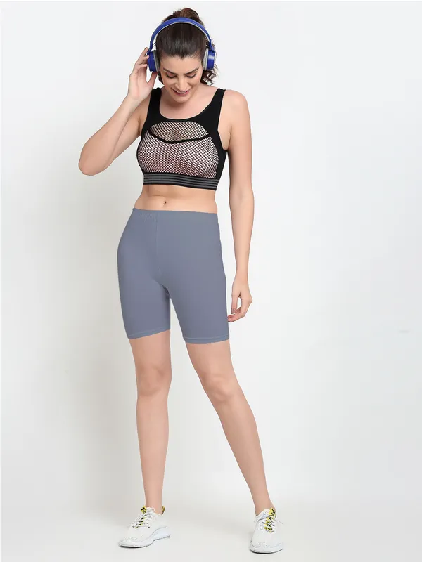 Grey_Cotton_Shorts_For_Women