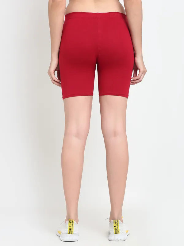 Maroon_Cotton_Shorts_For_Women