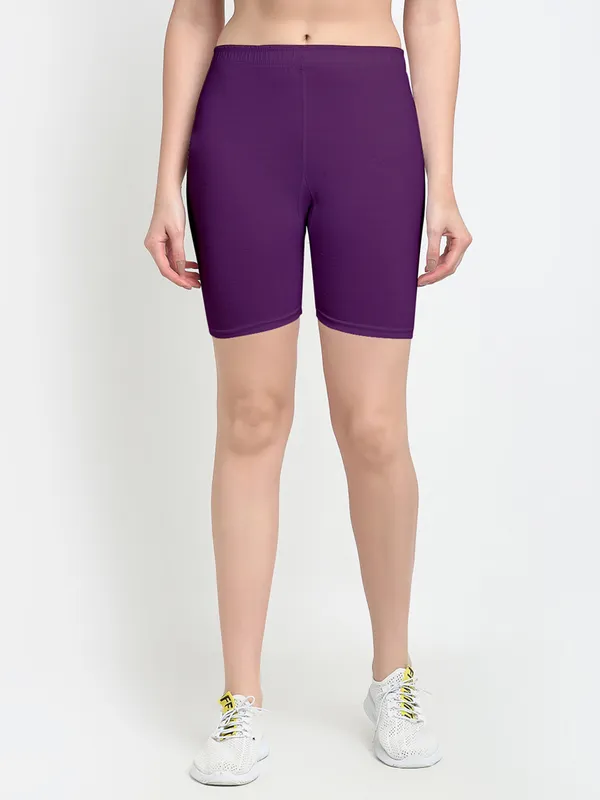 Purple_Cotton_Shorts_For_Women