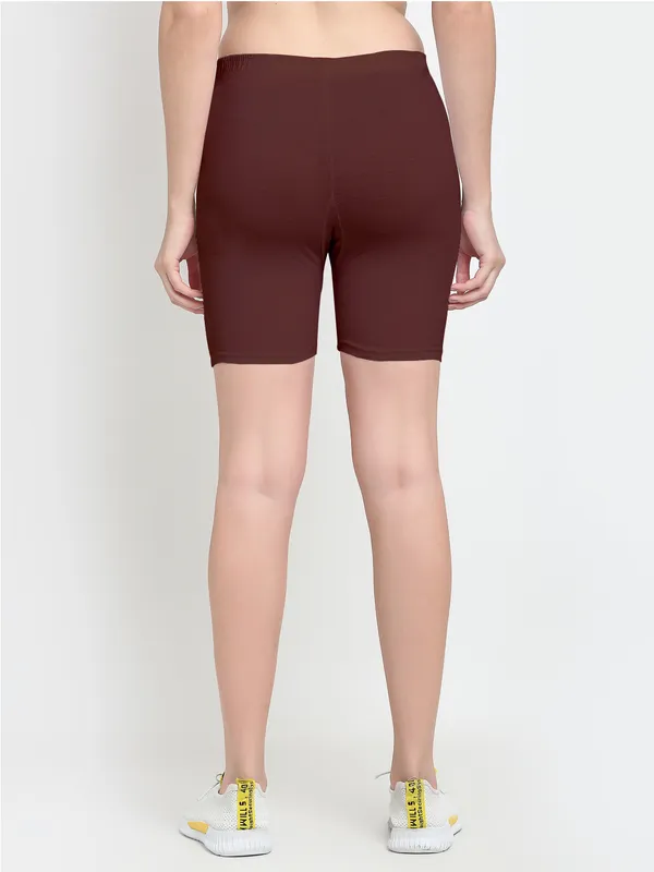 Brown_Cotton_Shorts_For_Women