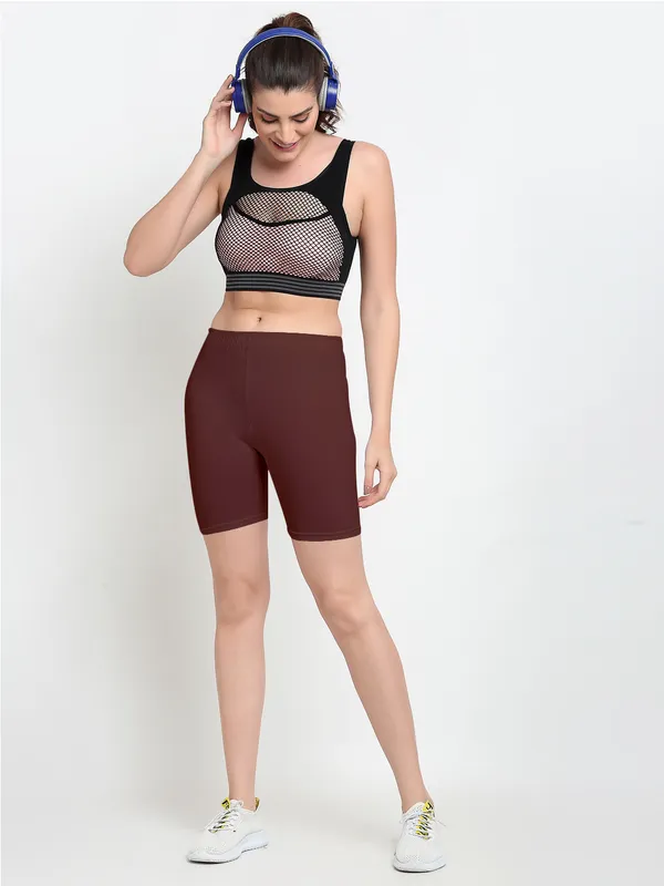 Brown_Cotton_Shorts_For_Women