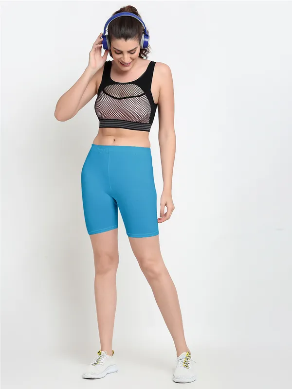 Sky_Blue_Cotton_Shorts_For_Women