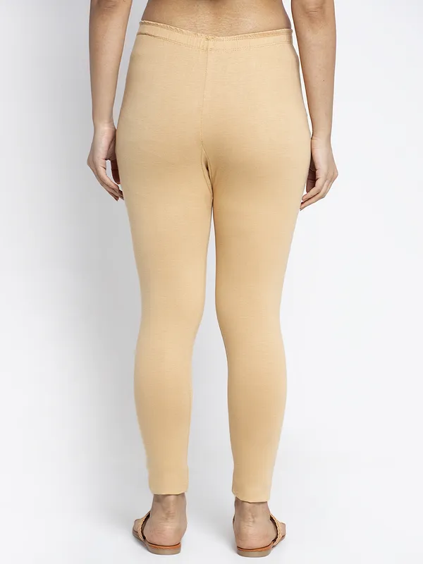 Beige_Cotton_Lycra_Legging_For_Women