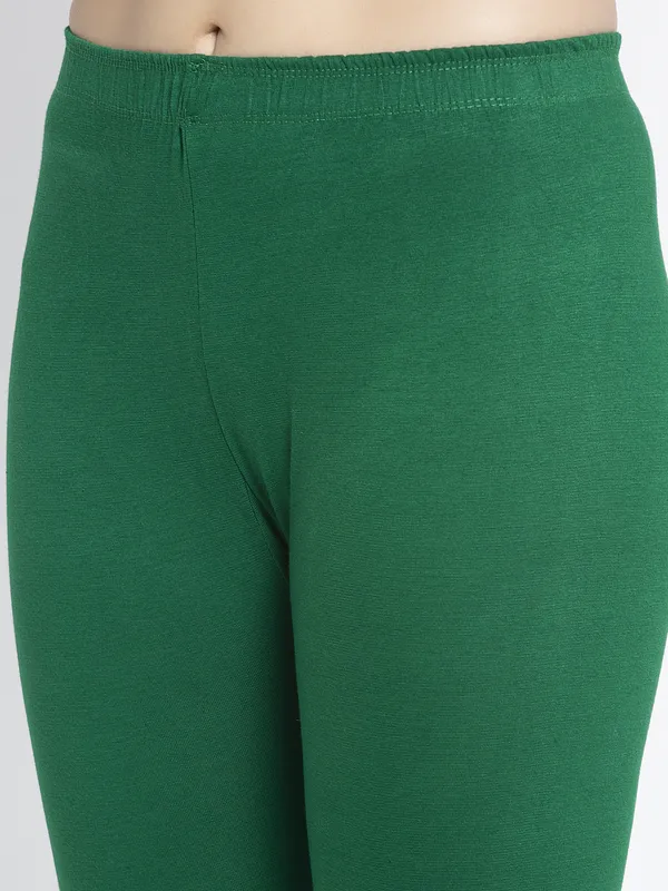 Green_Cotton_Lycra_Legging_For_Women