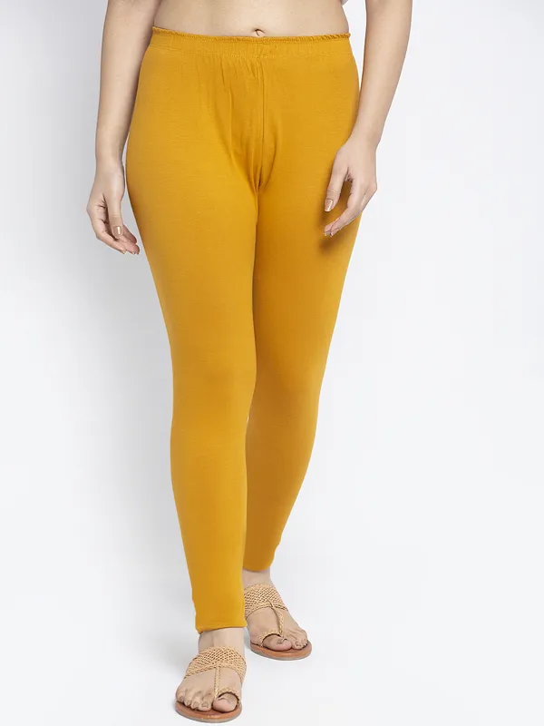 Gold_Cotton_Lycra_Legging_For_Women