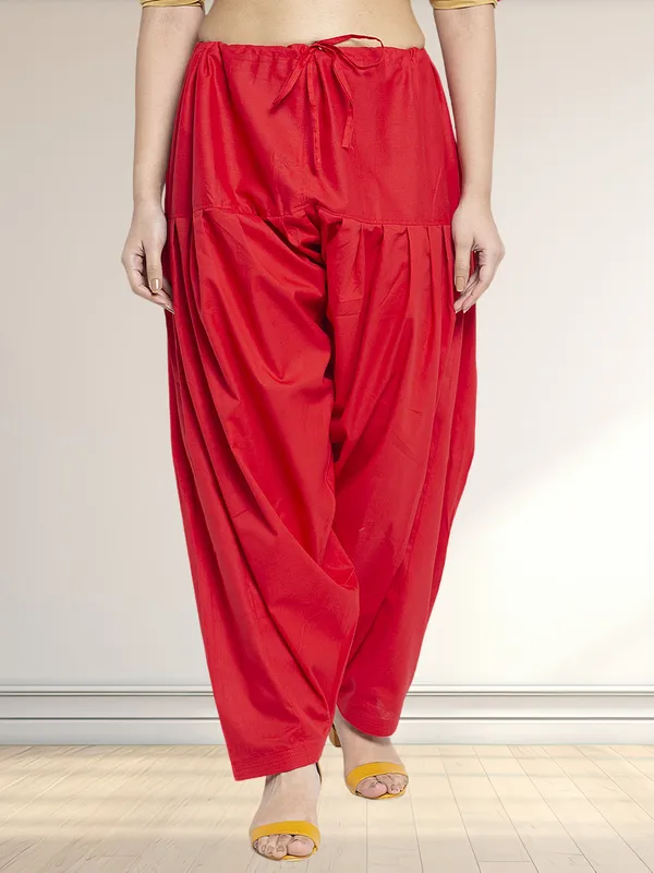 Red_Cotton_Salwar_For_Women