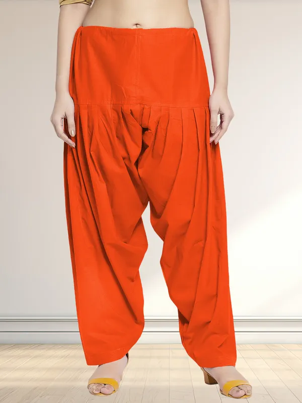 Orange_Cotton_Salwar_For_Women