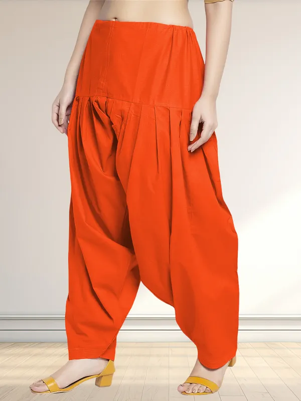 Orange_Cotton_Salwar_For_Women