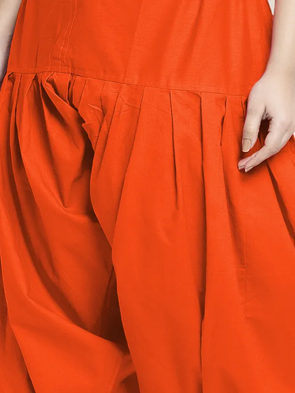 Orange_Cotton_Salwar_For_Women