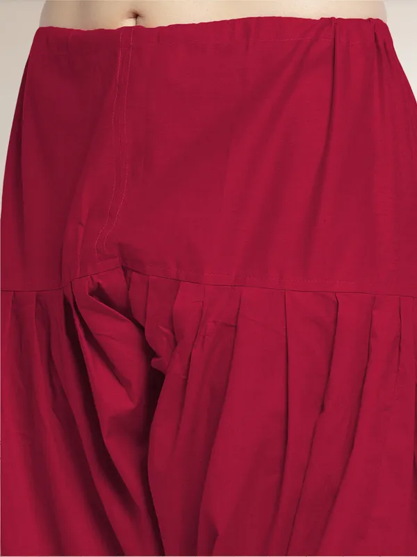 Maroon_Cotton_Salwar_For_Women
