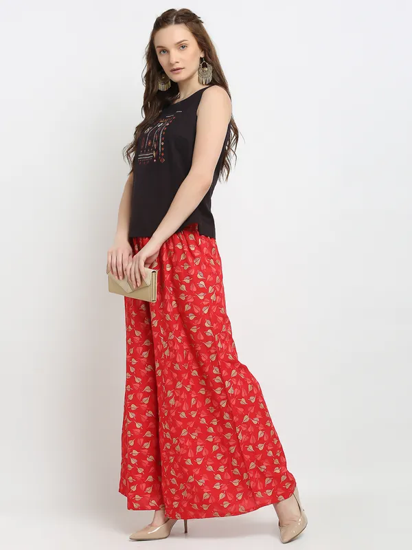 Red_Rayon_Palazzo_For_Women