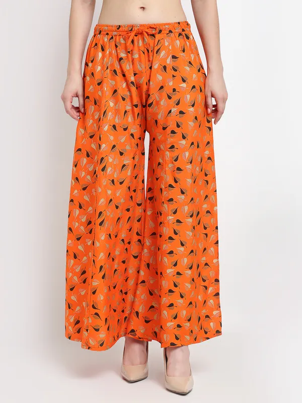 Orange_Rayon_Palazzo_For_Women