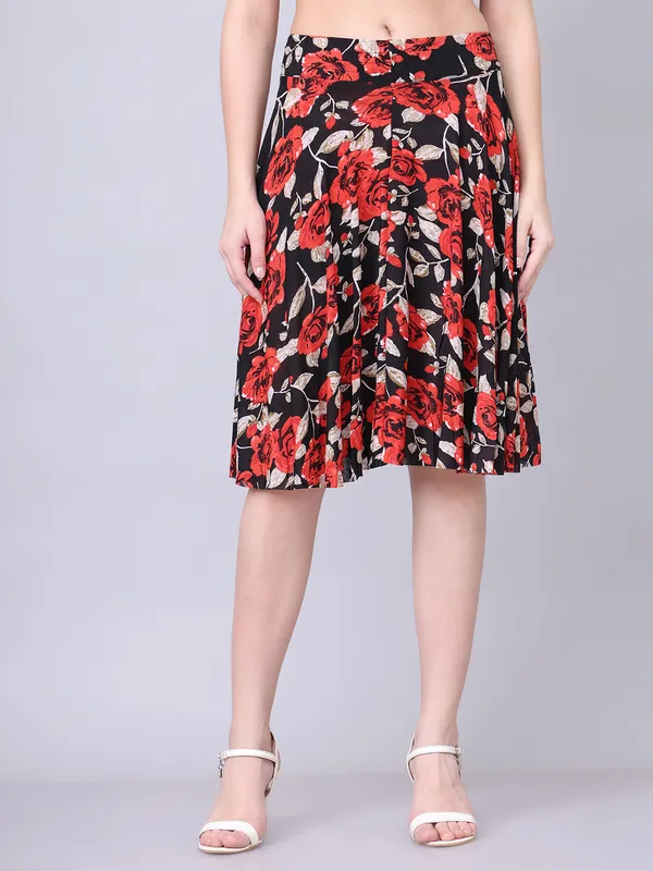 Multi_Color_Polyester_Lycra_Skirt_For_Women