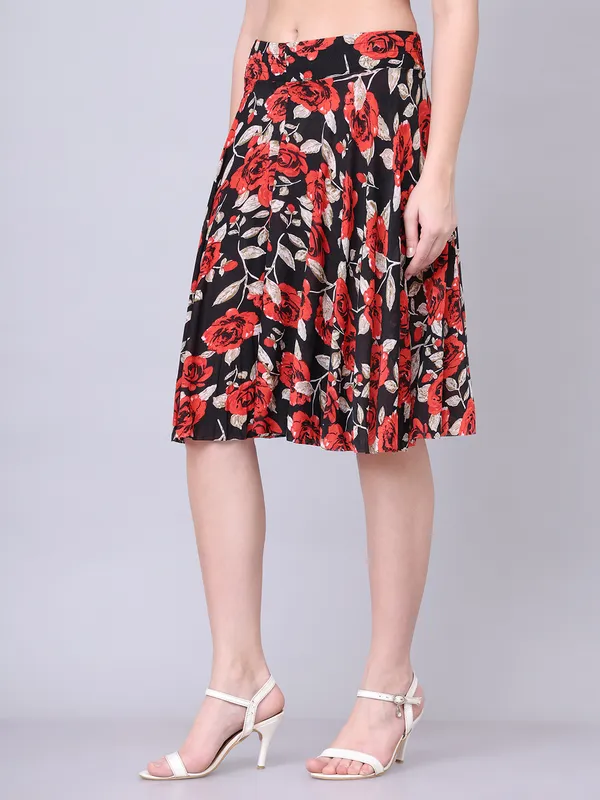 Multi_Color_Polyester_Lycra_Skirt_For_Women