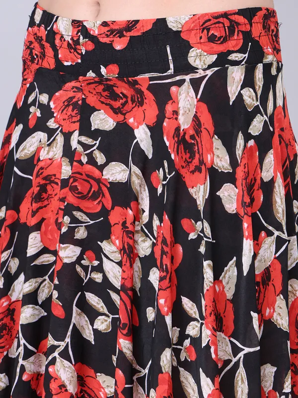 Multi_Color_Polyester_Lycra_Skirt_For_Women