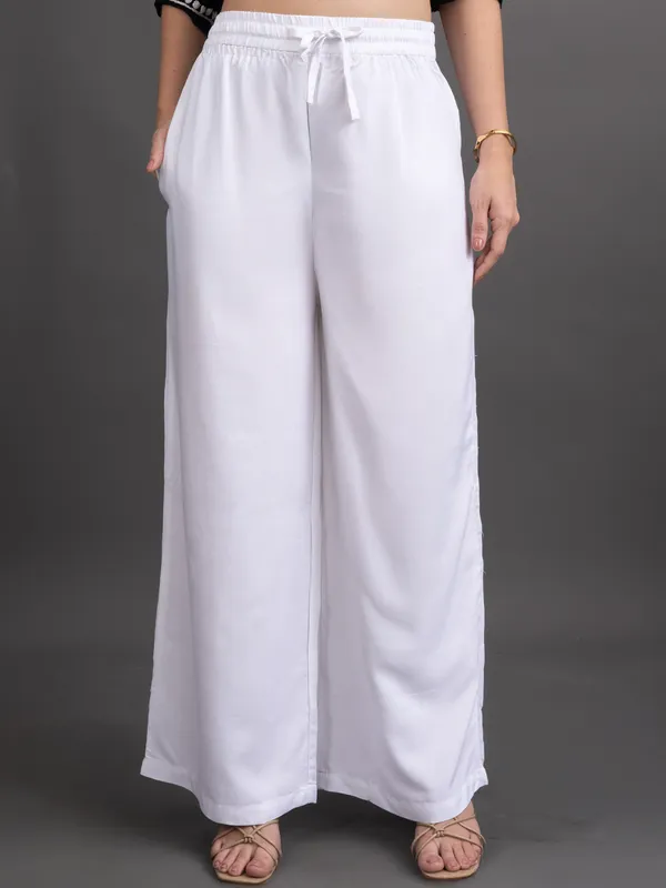 White_Rayon_Palazzo_For_Women