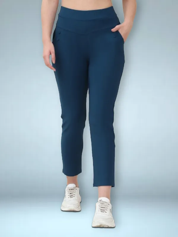 Blue_Lycra_Polyester_Spandex_Jegging_For_Women