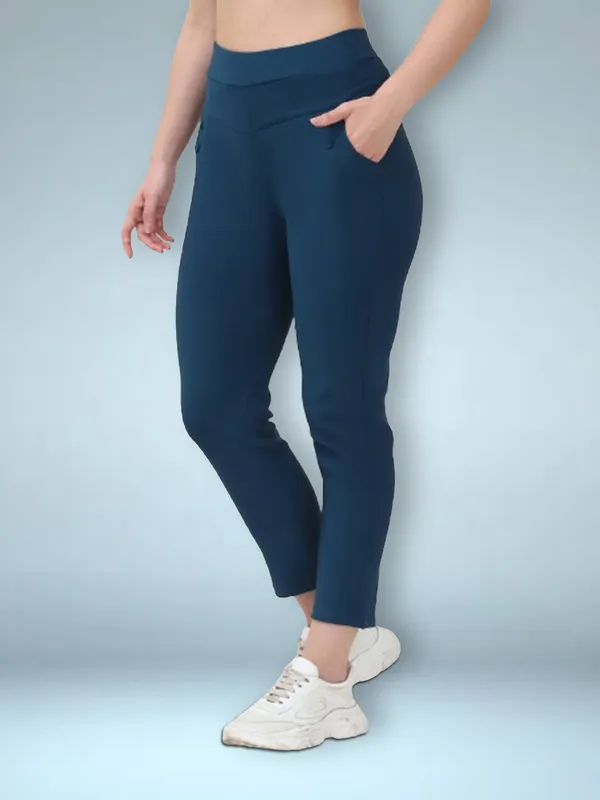 Blue_Lycra_Polyester_Spandex_Jegging_For_Women