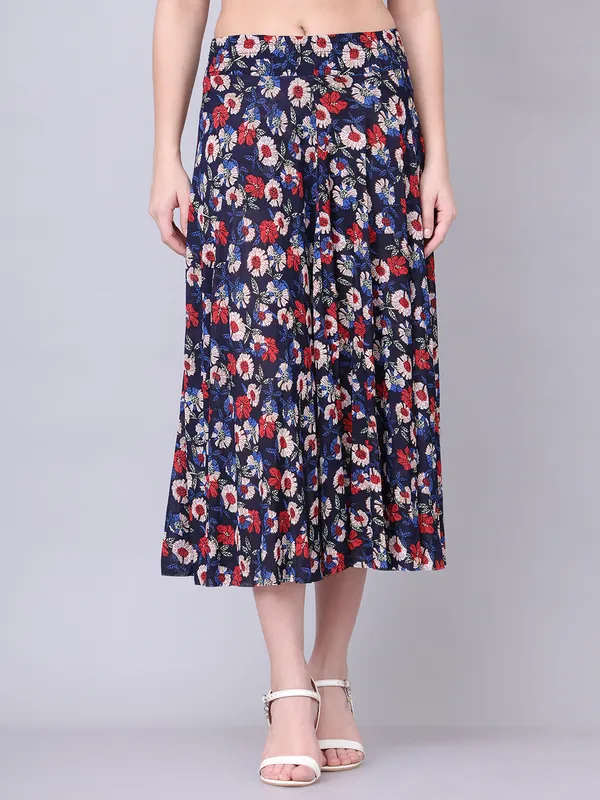 Multi_Color_Polyester_Lycra_Skirt_For_Women