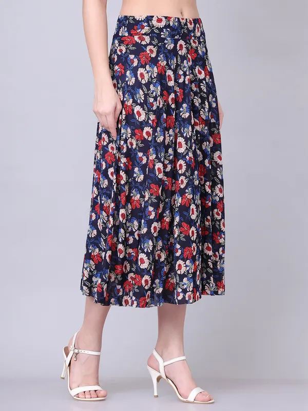 Multi_Color_Polyester_Lycra_Skirt_For_Women