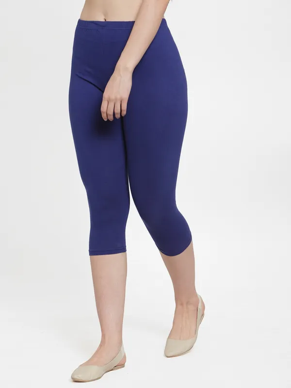 Blue_Cotton_Lycra_Capri_For_Women
