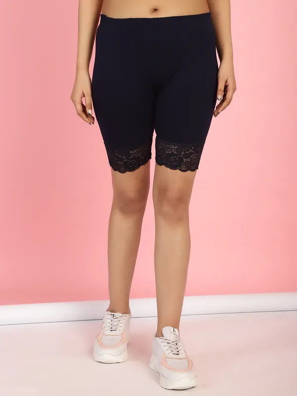 Navy_Blue_Cotton_Lycra_Shorts_For_Women