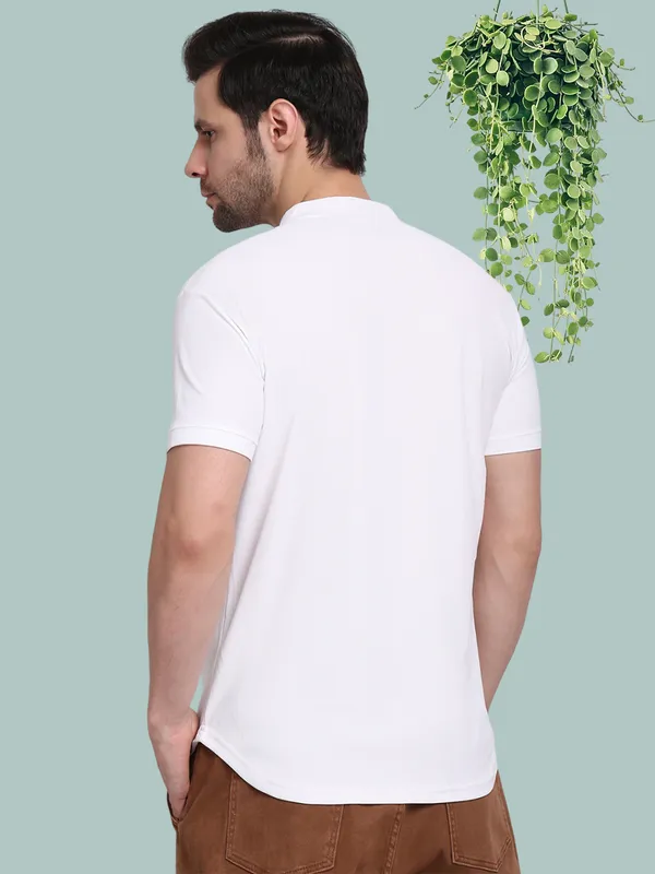 White_Polycotton_T-Shirt_For_Men