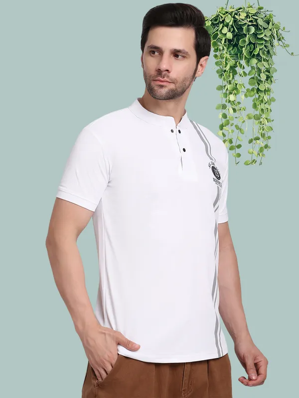 White_Polycotton_T-Shirt_For_Men