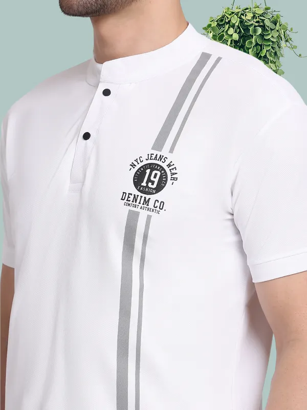 White_Polycotton_T-Shirt_For_Men