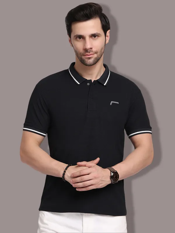 Black_Polycotton_T-Shirt_For_Men